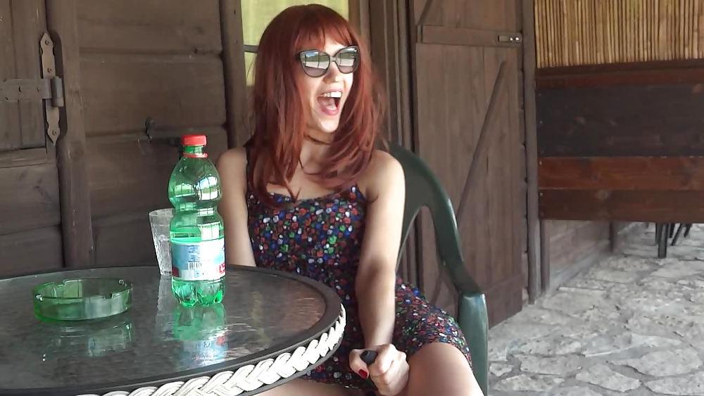 5P Veneisse outdoor plug & anal fisting & big toys & upskirt