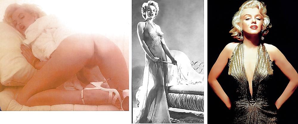 20P Marilyn Monroe in black stockings