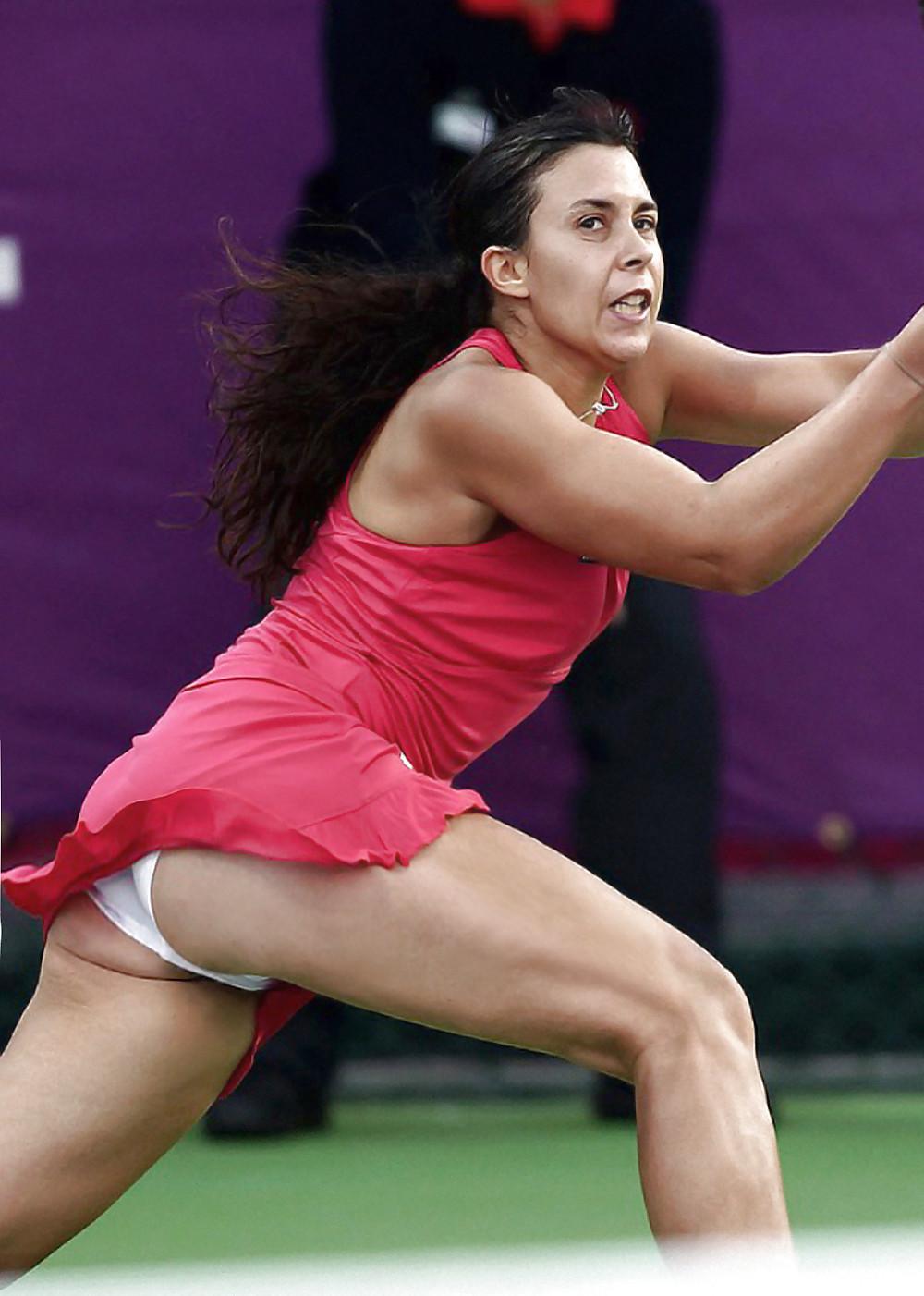 6P Marion Bartoli - tennis - upskirt panties voyeur - hairy?