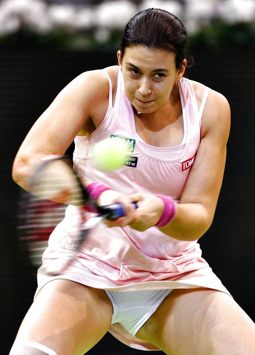 6P Marion Bartoli - tennis - upskirt panties voyeur - hairy?