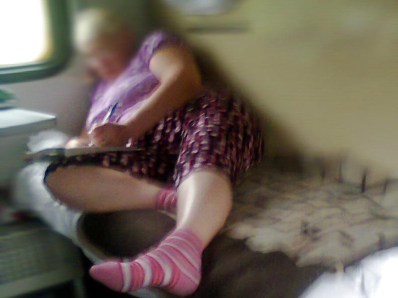 14P Russian granny with a big ass! Voyeur!
