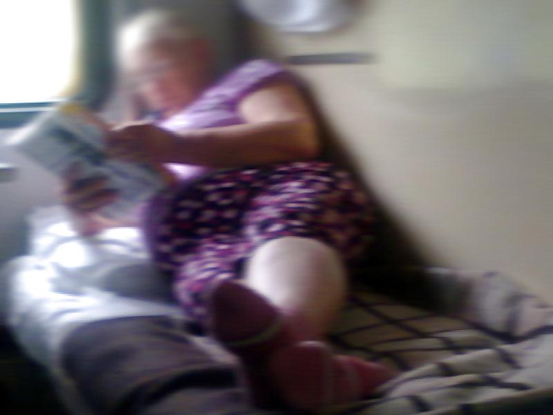 14P Russian granny with a big ass! Voyeur!