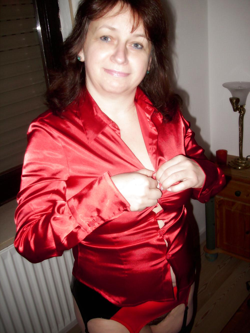 17P Satin Blouse fun with Crossdresser