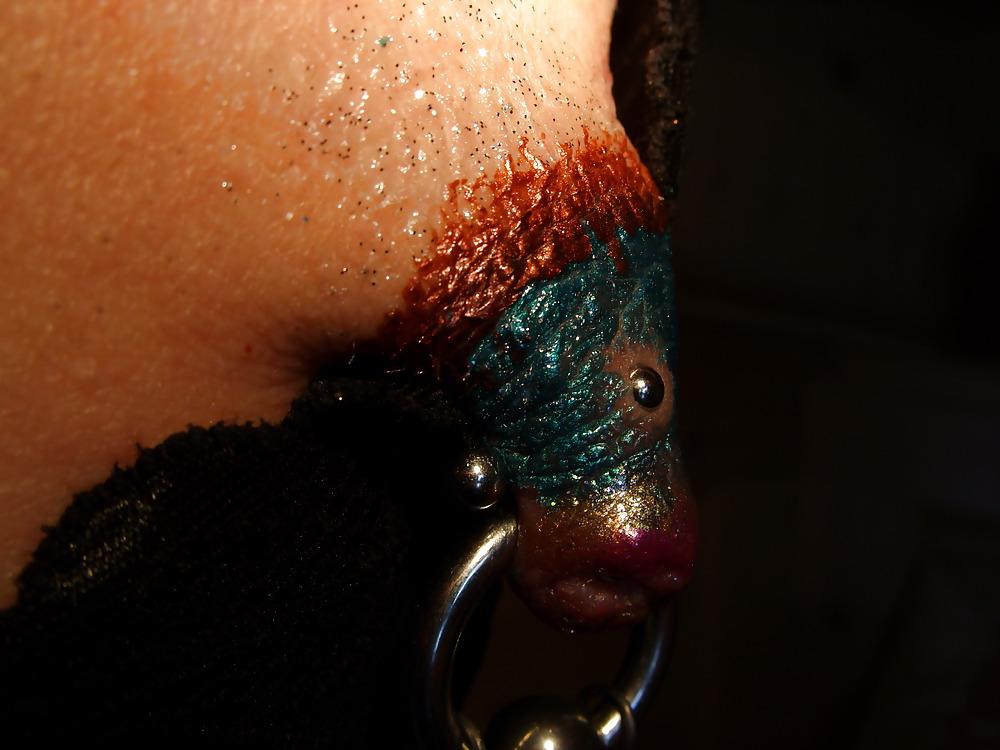 18P Meine nippel  piercing  geschminkt  