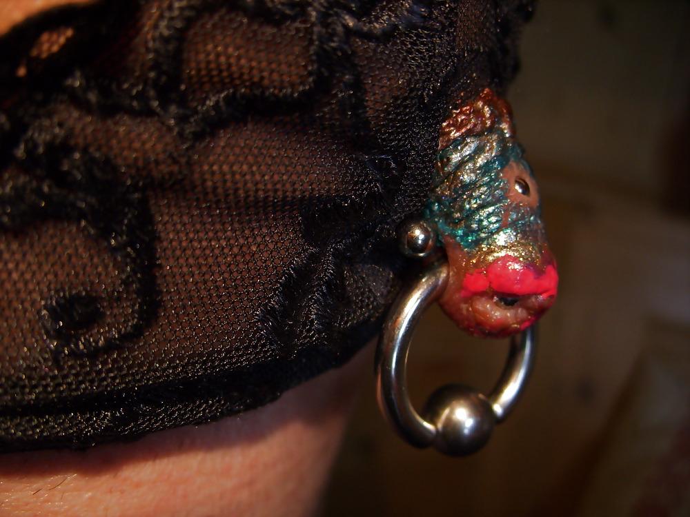 18P Meine nippel  piercing  geschminkt  