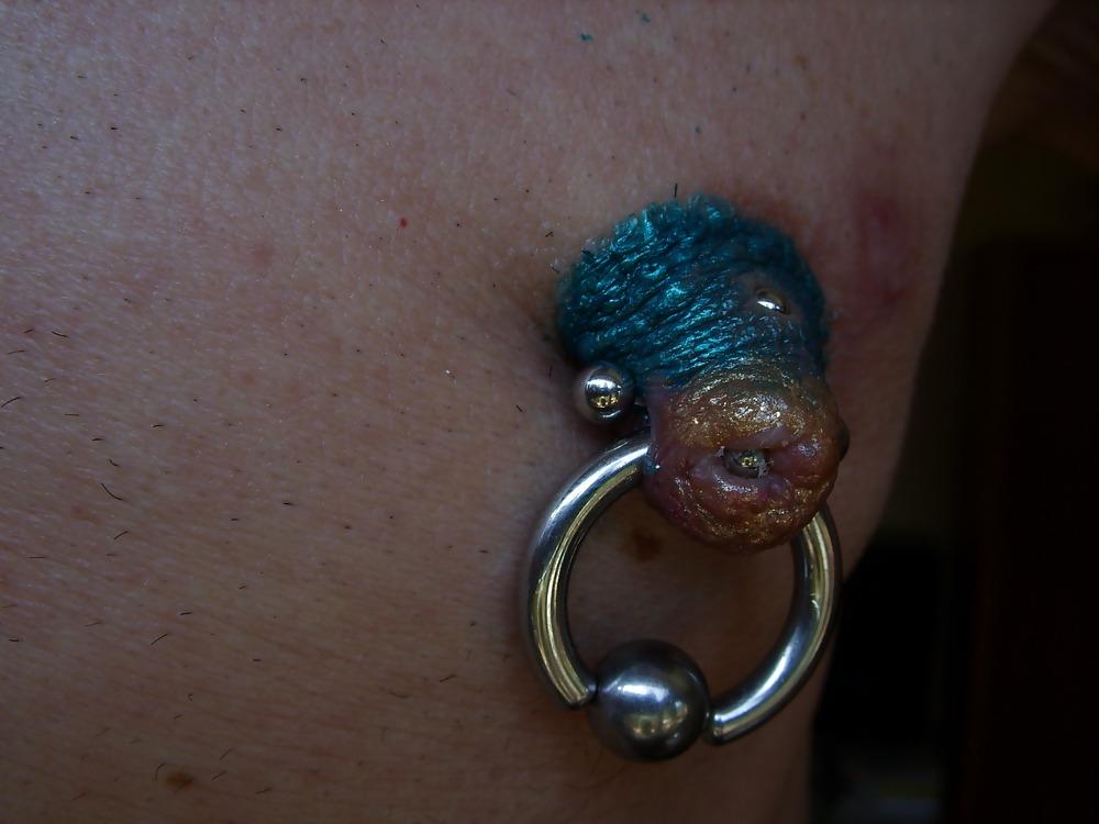 18P Meine nippel  piercing  geschminkt  