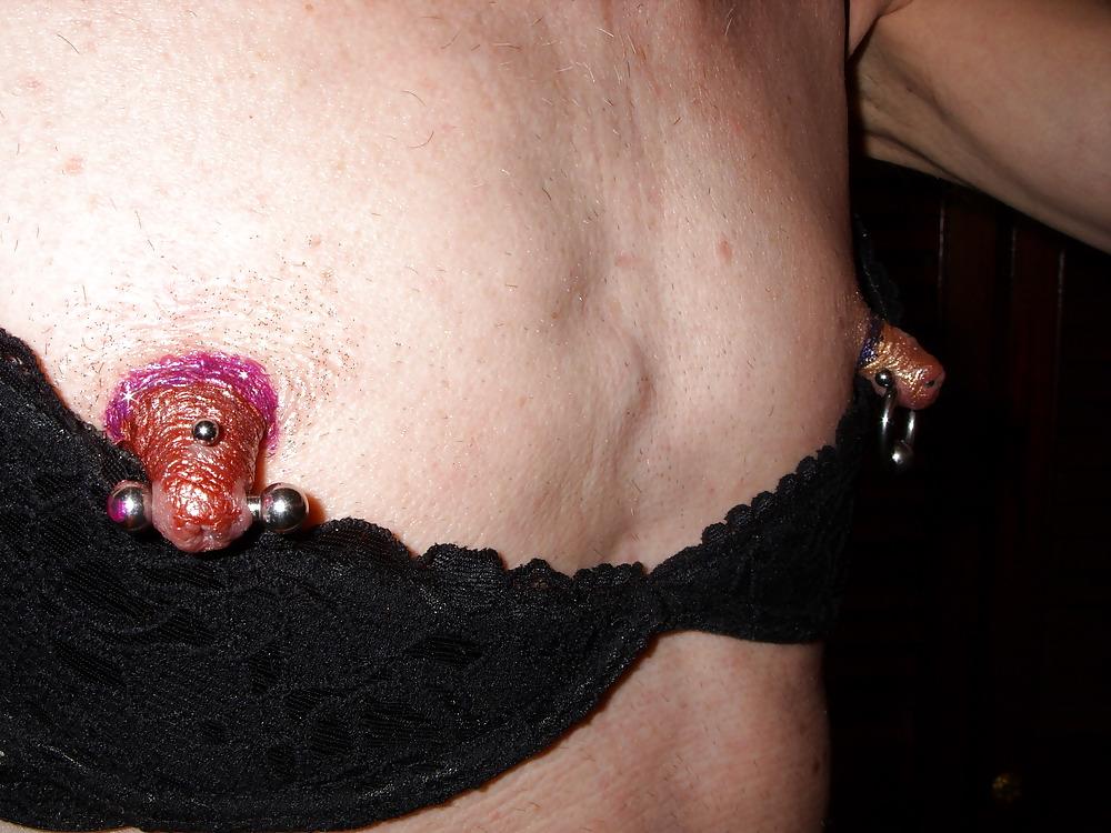 18P Meine nippel  piercing  geschminkt  