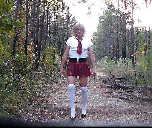 9P Crossdresser school girl