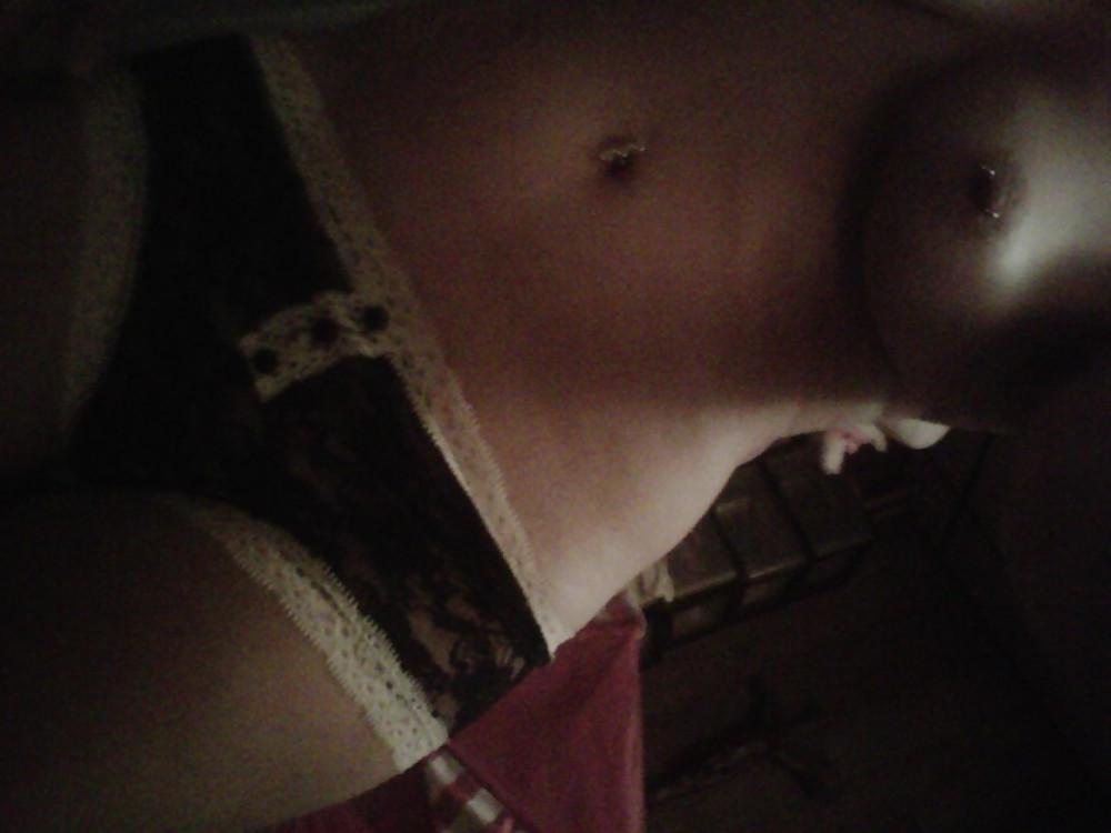 14P Annette showing her sexy pierced pussy & tits