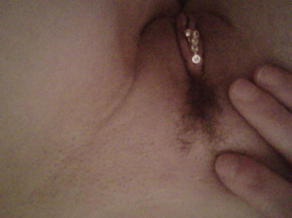 14P Annette showing her sexy pierced pussy & tits