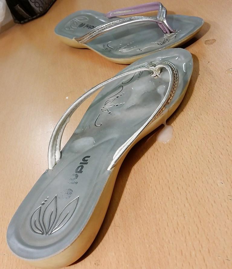 12P Fuck and cum flip flops bought on ebay