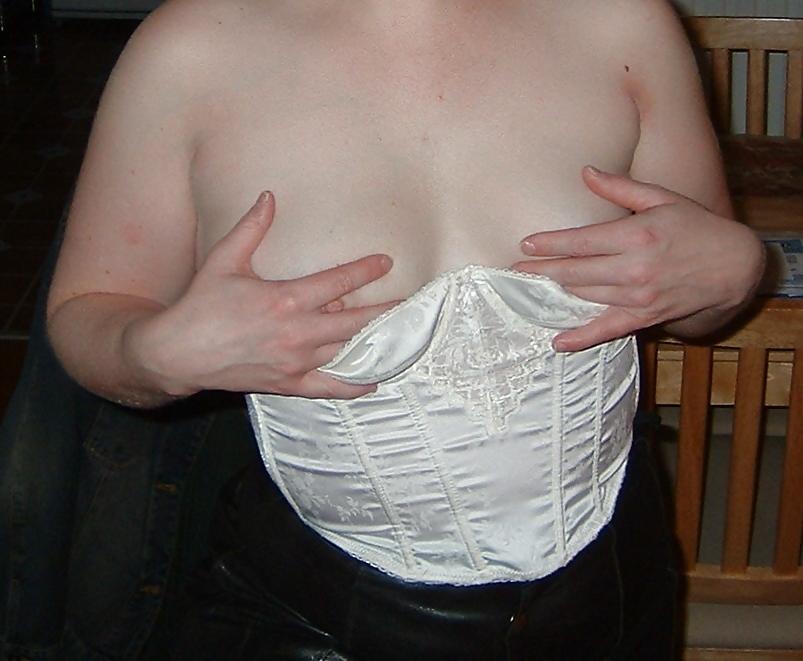 25P Black stockings and white platforms