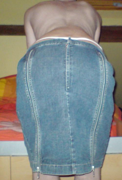 13P Sissy crossdresser wears skirts, thongs and PVC