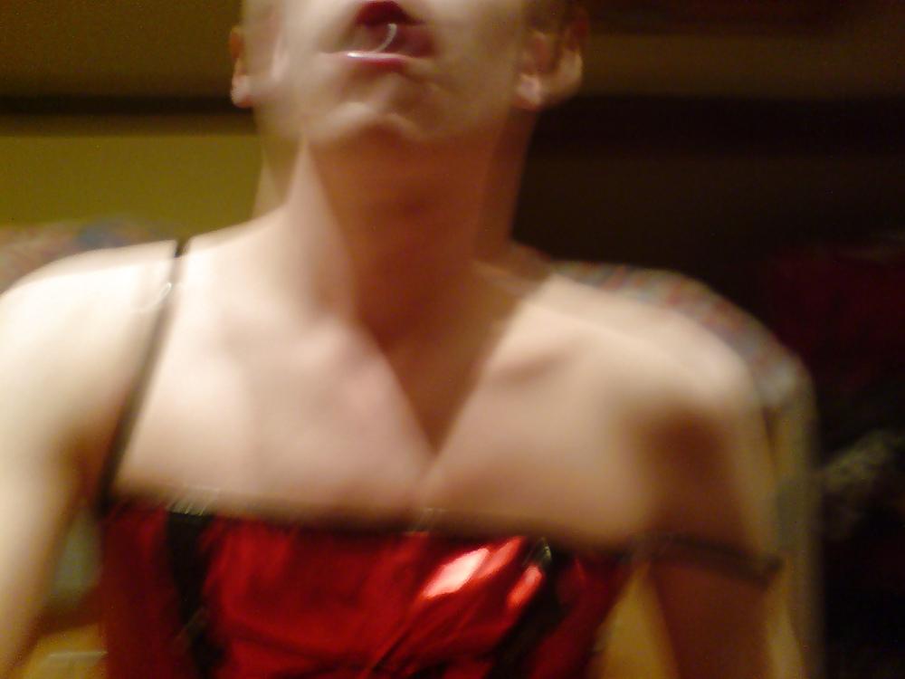 13P Sissy crossdresser wears skirts, thongs and PVC