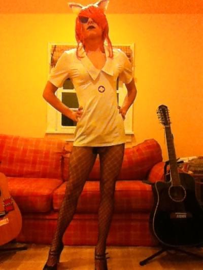 18P Crossdressing Sexy nurse and stripper