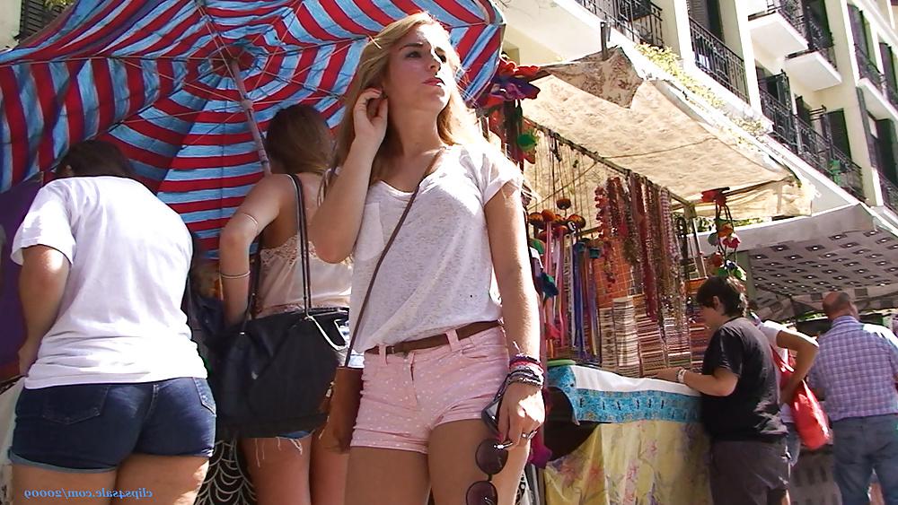 14P Hot  big booty teens in shorts
