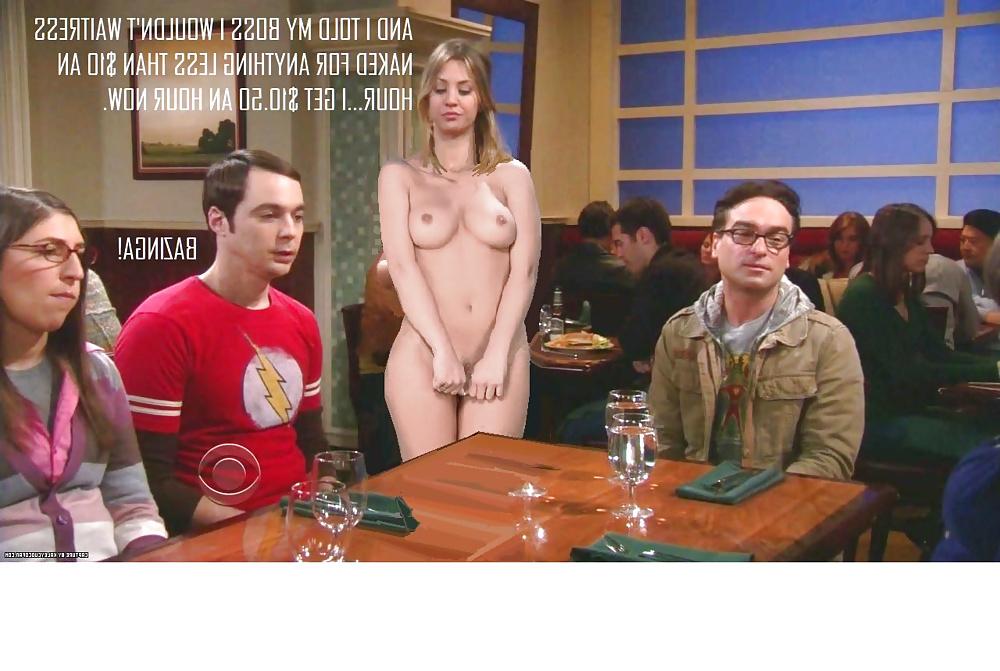 25P Kaley cuoco naked on set