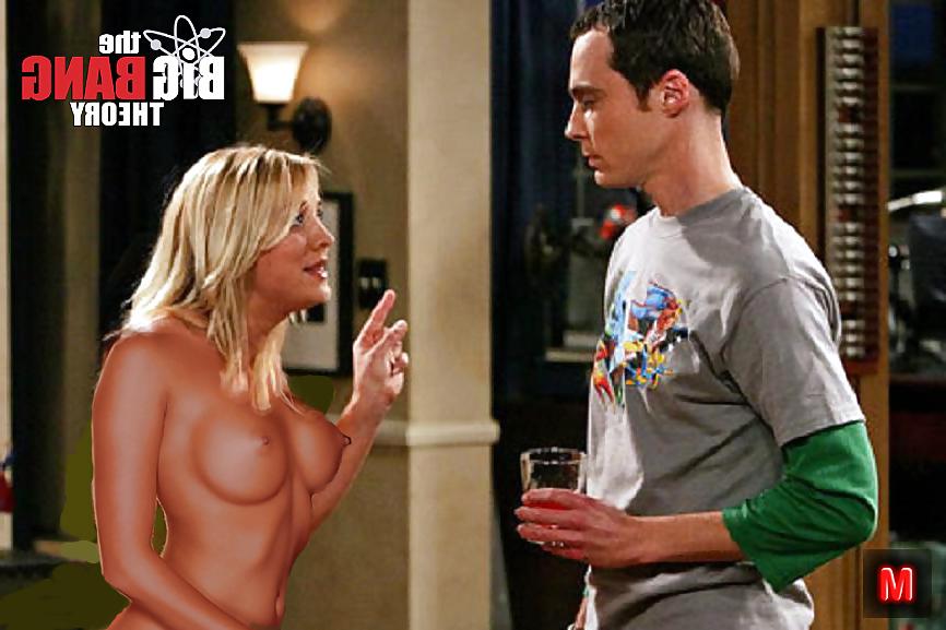 25P Kaley cuoco naked on set