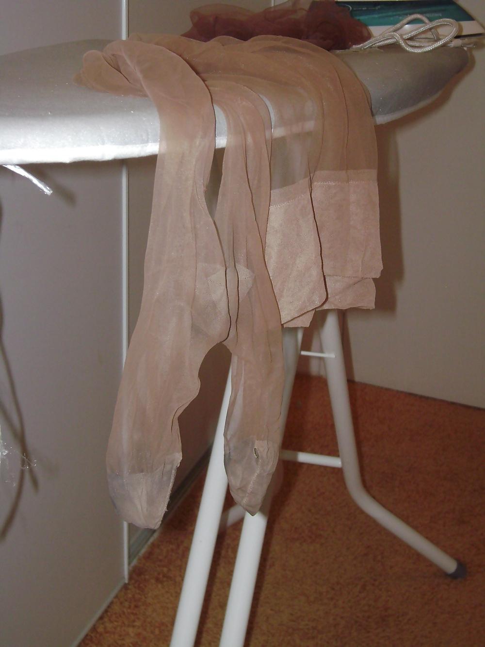 25P The Worn Stockings of my SLUTY WIFE who has been FUCKED