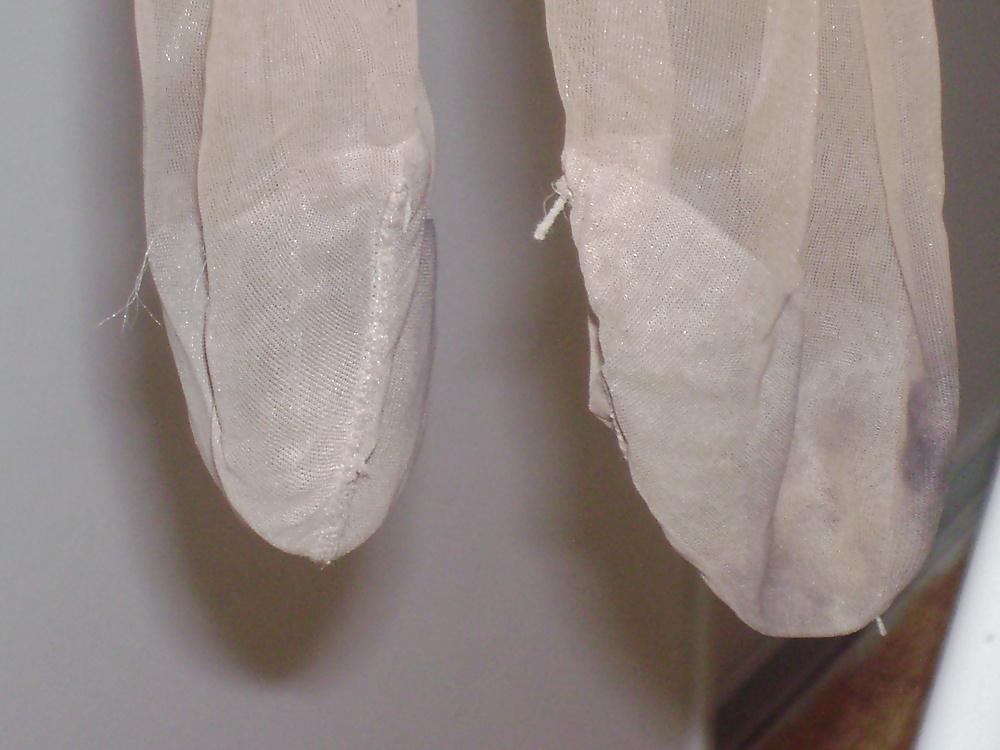 25P The Worn Stockings of my SLUTY WIFE who has been FUCKED
