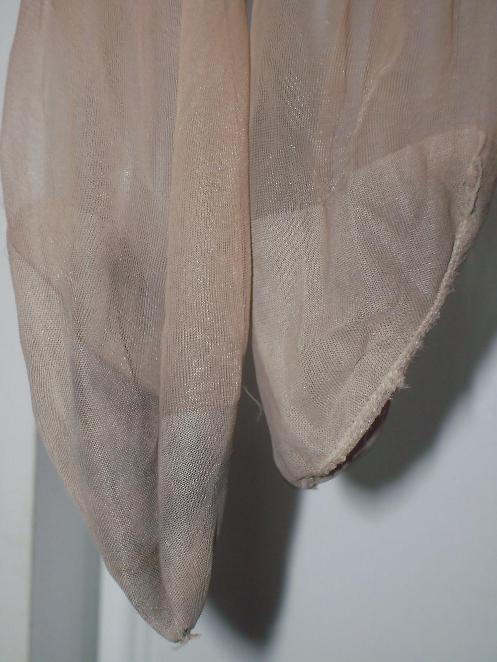 25P The Worn Stockings of my SLUTY WIFE who has been FUCKED