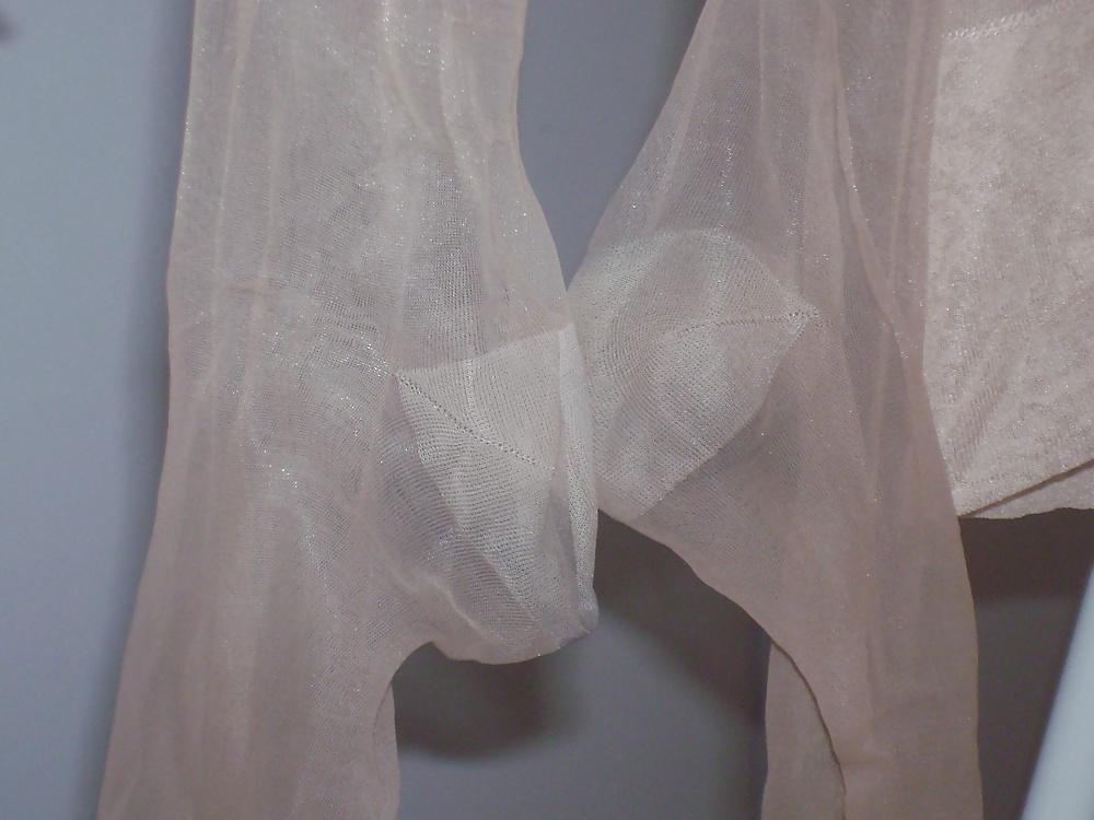 25P The Worn Stockings of my SLUTY WIFE who has been FUCKED
