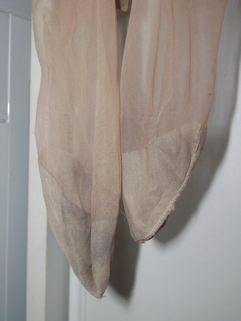 25P The Worn Stockings of my SLUTY WIFE who has been FUCKED