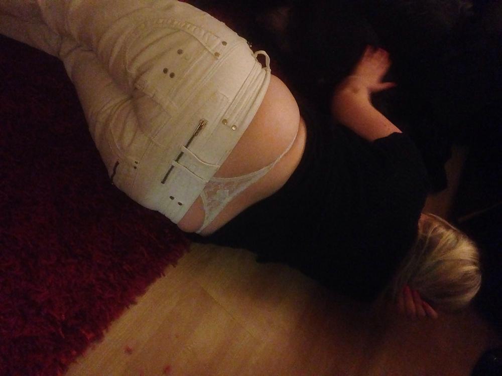 16P Spring is here, White Lacey thong