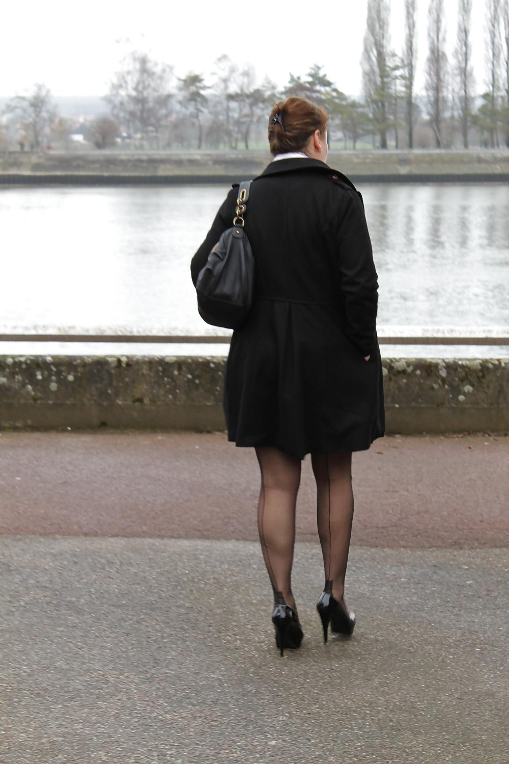 10P Seamed stockings Bas couture 