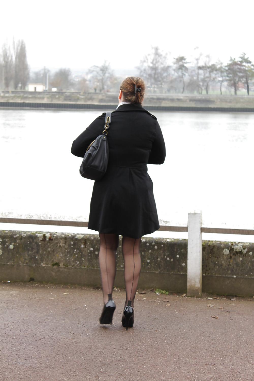 10P Seamed stockings Bas couture 