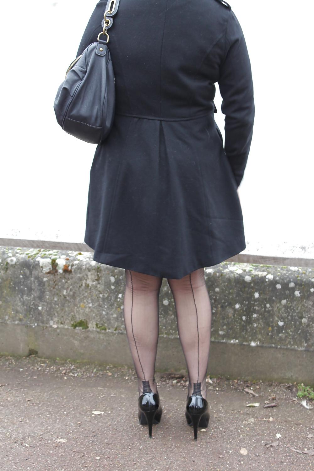 10P Seamed stockings Bas couture 