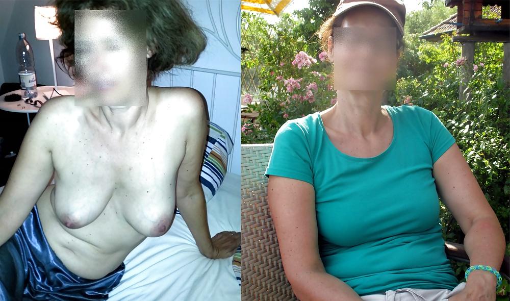 21P Hairy big ass MILF Clothed & Undressed