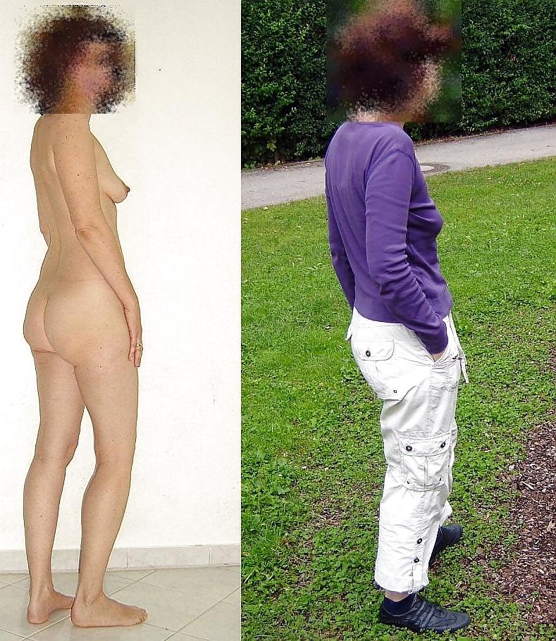 21P Hairy big ass MILF Clothed & Undressed