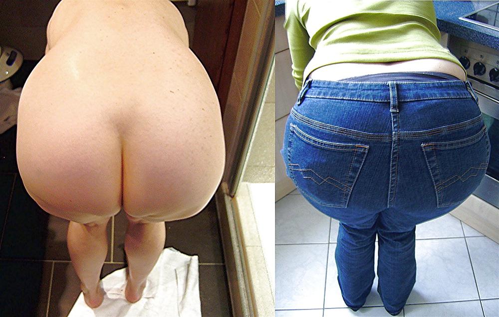 21P Hairy big ass MILF Clothed & Undressed
