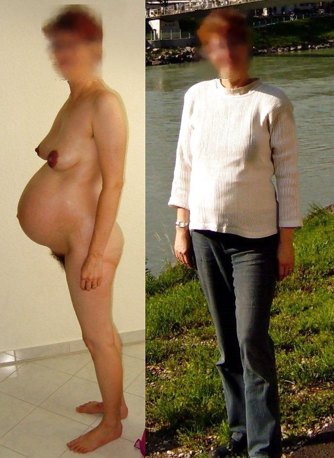 21P Hairy big ass MILF Clothed & Undressed
