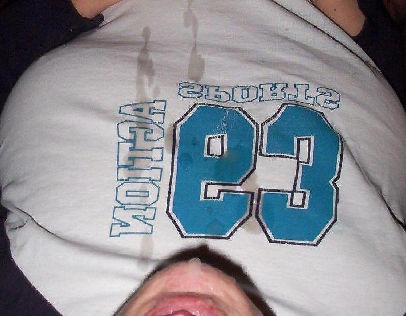 25P Cum on clothes