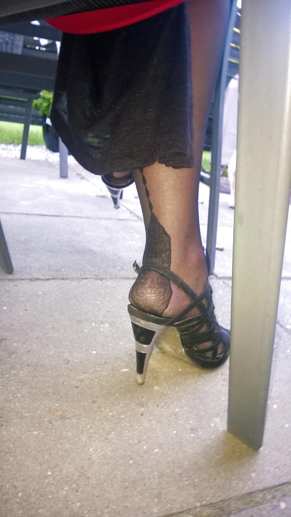 25P Sexy friday in black stockings with seam