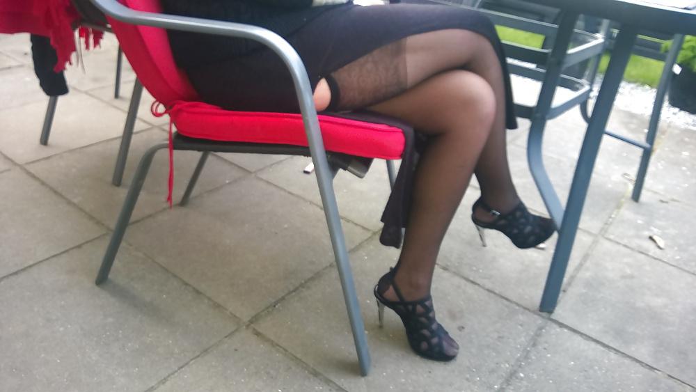 25P Sexy friday in black stockings with seam