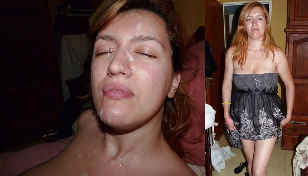 23P Before and after cum and facials.