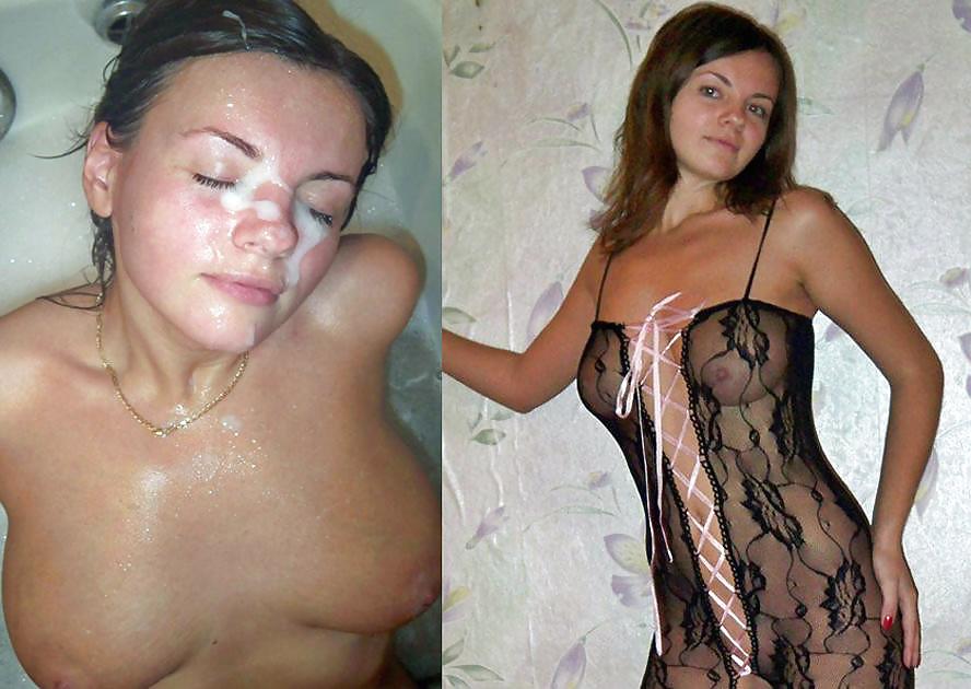 23P Before and after cum and facials.