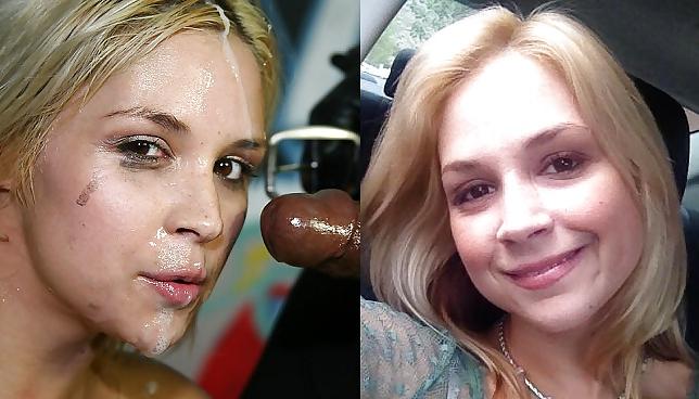 23P Before and after cum and facials.