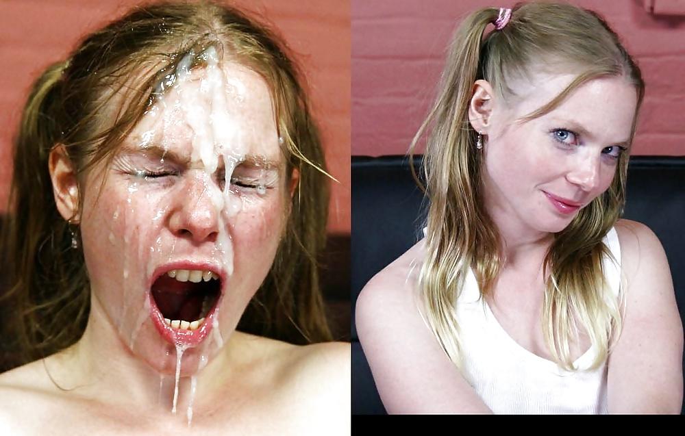 23P Before and after cum and facials.