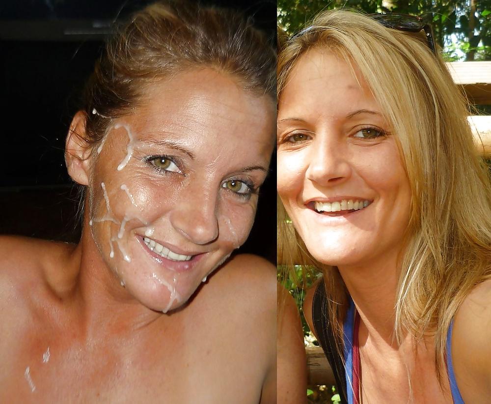 23P Before and after cum and facials.