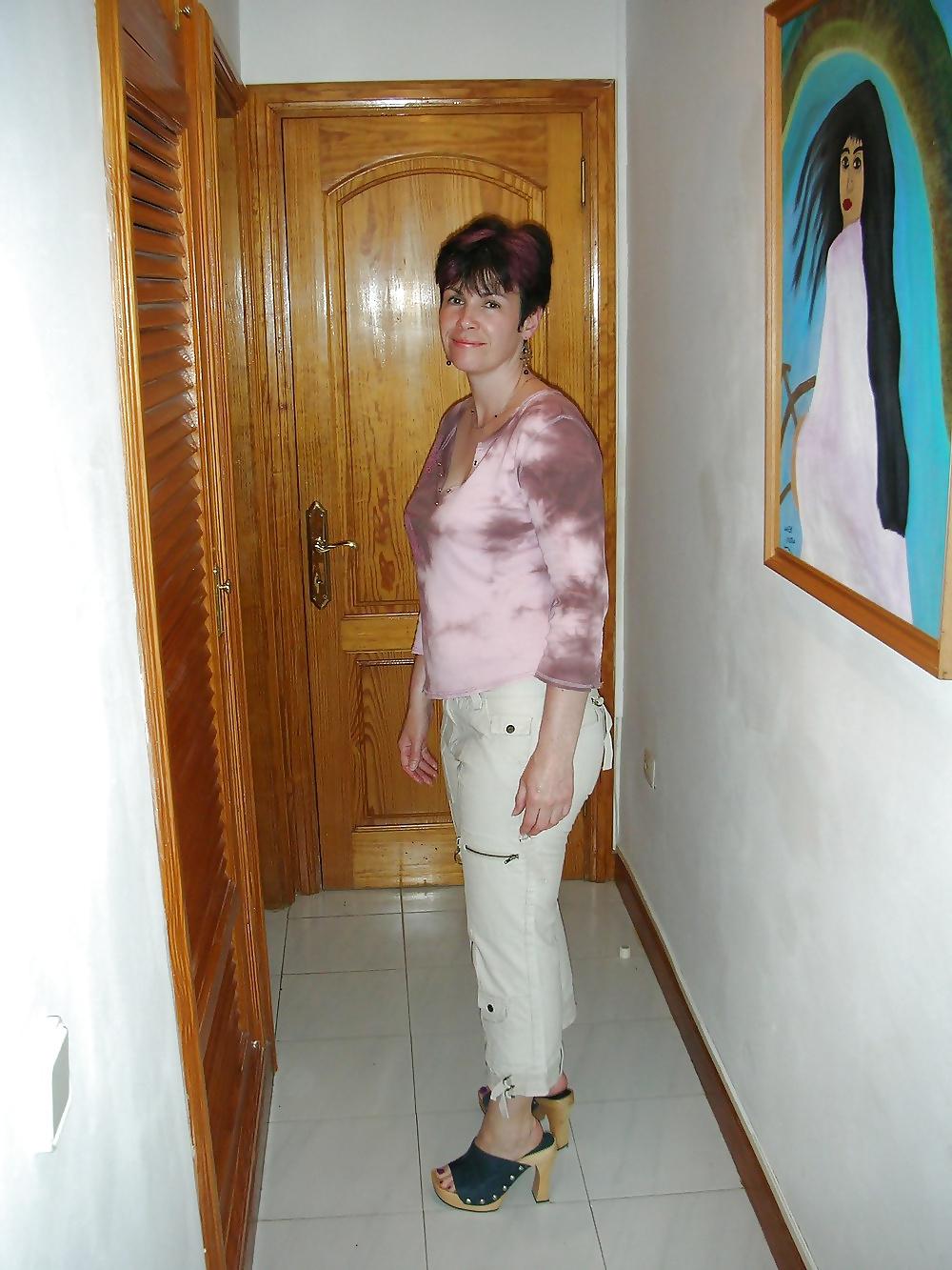 16P Brunette Mature Colleen Stripping