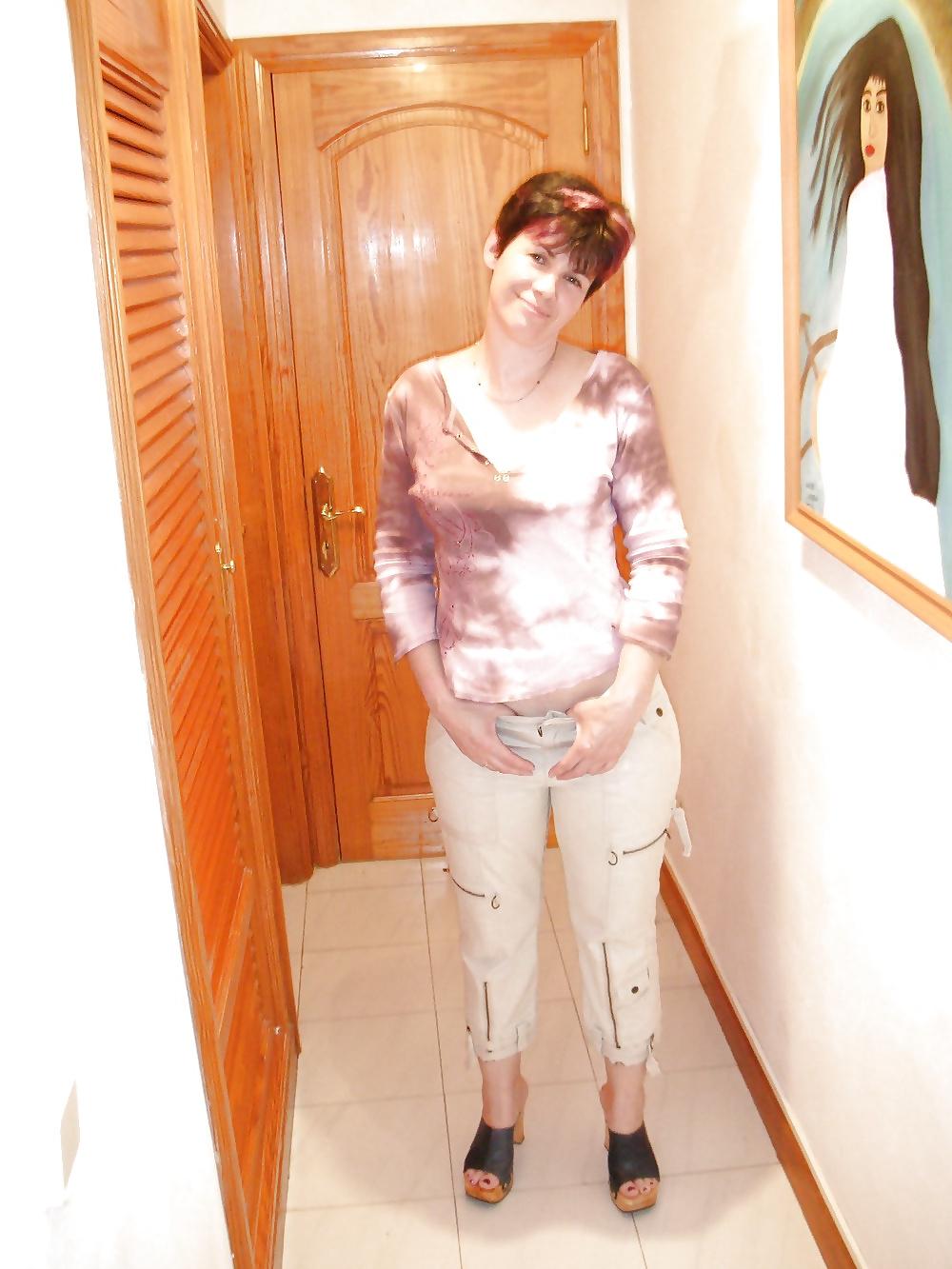 16P Brunette Mature Colleen Stripping