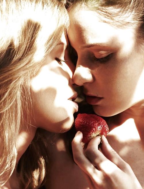 9P Strawberries cherries and an angel's kiss in spring  ....