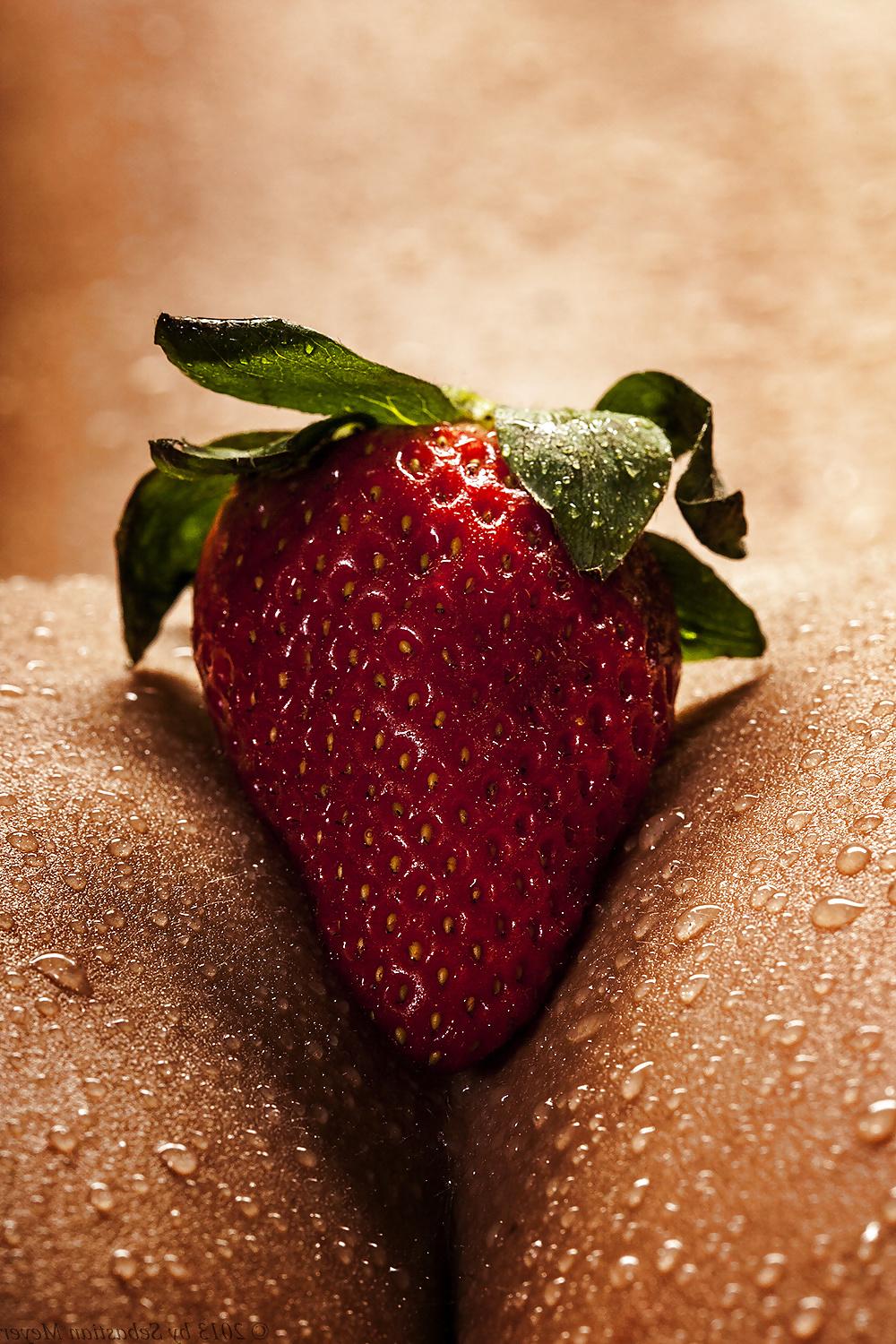 9P Strawberries cherries and an angel's kiss in spring  ....