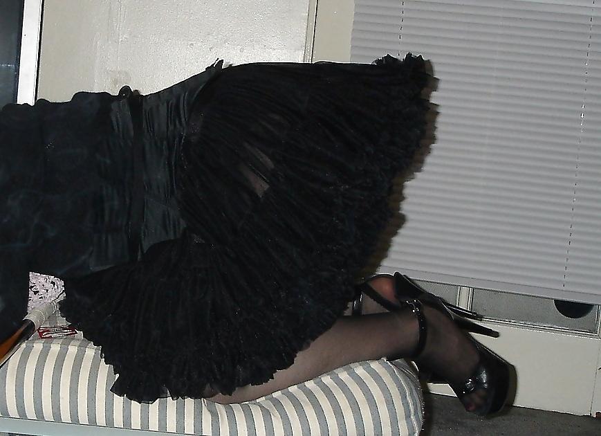 13P Pt2 Football night stockings suspenders nylons heels