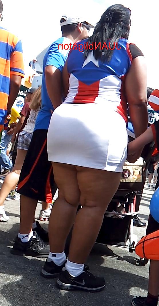 7P HUGE Fat Big BOOTY Rican MILF VOYEUR cellulite skirt!