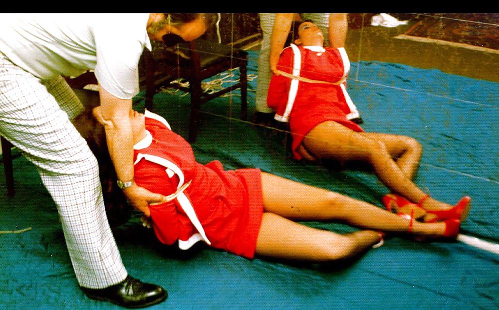 25P Girl in white panties all tied up.